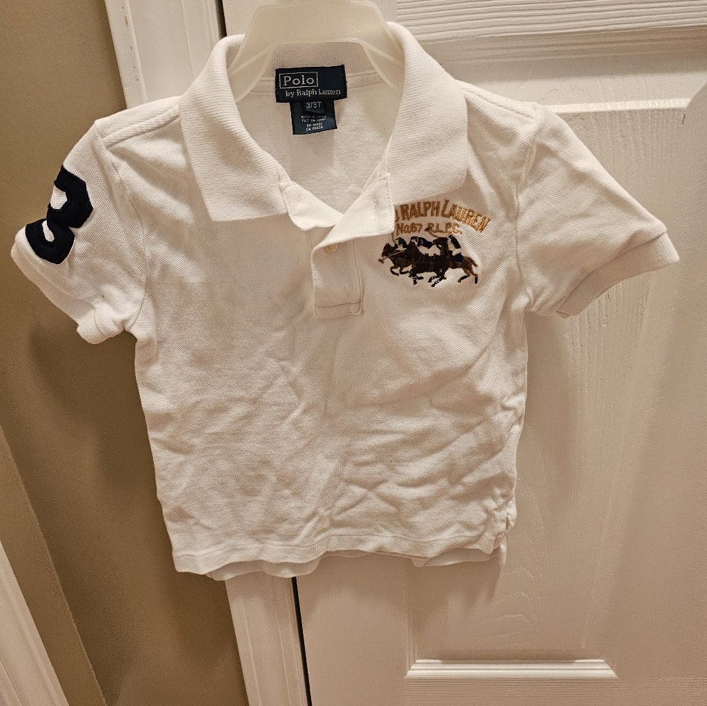 Ralph Lauren White Polo Size 3t